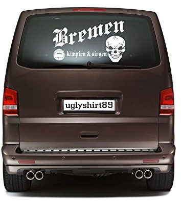 Uglyshirt89 Bremen Autoaufkleber 45 cm | Hardcore | Sticker | Aufkleber | KSM1
