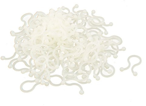 sourcing map Plastic U Shape Twist Lock Cable Wire Ties 10mm Dia 100 Pcs White