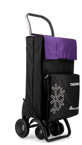 Carrello Portaspesa Rolser Termo Fresh MF 4.2 Tour - Nero e malva