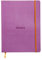RHODIA 117561C - Lilac Flexible Notebook - 19x25 cm - Dot Dot - 160 pages - Clairefontaine Ivory Paper 90 g/m - Bookmark, Elastic Closure - Faux Leather Cover - Rhodiarama Collection