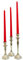 Immo 3er Set KERZENLEUCHTER 22+18+14cm SILBER HAMMERSCHLAG EFFEKT MODELL 'PHÖNIX'