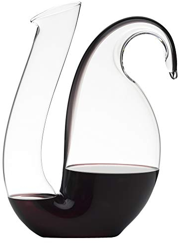 RIEDEL Ayam Dekanter - Schwarz, Einzelpackung, klares+schwarzes Kristallglas, handgefertigt