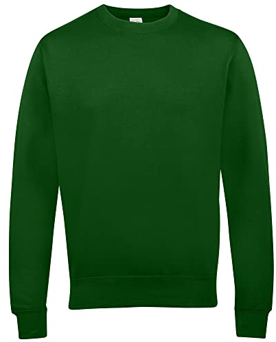 AWDis Men's Sweat Sweatshirt, Green (Bottle Green), X-Large