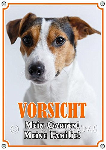Petsigns Hundeschild - Jack Russel Terrier - Hundeschild aus Metall - uv-beständig, DIN A5