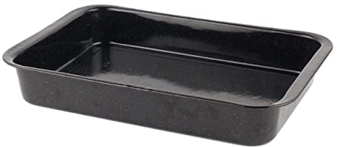 Russell Hobbs CW12611 bandejas horno antiadherente, Romano Vitreous Enamel Roaster, Duradero, 36 cm, Apto para lavavajillas, Ideal para asados, fuente para horno rectangular, Negro, 36 x 25 x 4 cm