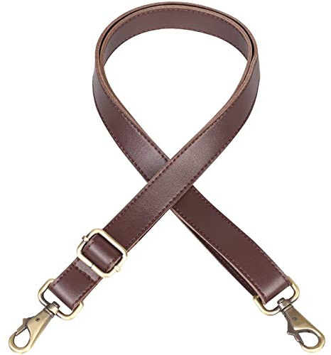 JAKAGO Damen Leder Schulterriemen,Verstellbar Schultergurt (75-140cm) Taschengurt Handtaschen Umhängegurt Mädchen DIY Zubehör für Tasche(Braun)
