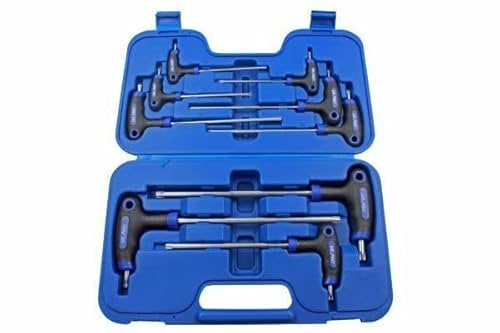 US PRO 9pc T Handle Torx/Allen Key/Tamperproof Set T10 - T50 1613