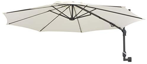 Festnight- Sombrilla de Pared Sombrilla Jardin con Barra de Metal 300 x 131 cm Arena