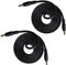 DZYDZR 2pcs 1 Meter 1.35mm x 3.5mm DC Extension Cable Black 22 AWG Copper Wire Male to Male Plug Max 24V 3A (3.3ft)