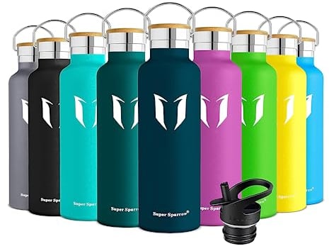Super Sparrow Trinkflasche Edelstahl -350ml- Auslaufsicher Thermoskanne, BPA-Frei Wasserflasche - Kohlensäure Thermosflasche für Kinder, Sport, Schule, Fitness, Camping