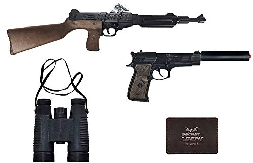 Gonher 239/6 Geheimagenten Agent Set - 4-TLG. - Spiel-Set Police Special Force FBI Spielzeugwaffen