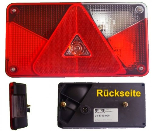 Aspöck Multipoint 5 Leuchte - rechts - OHNE Rückfahrscheinwerfer + Bajonettanschluss