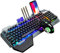 Ensemble clavier et souris rechargeable sans fil 2,4 GHz Batterie 4800 mAh 16 modes de couleur RVB LED Rétroéclairé Mécanique Sensation Clavier Gamer 2400 DPI LED Respiration Optique Souris Compatible