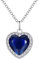 HMOOY Titanic Collier Avec Pendentif Cœur De L'océan En Plaqué Or Blanc Avec Chaîne Et Pierres Précieuses En Forme De Cœur