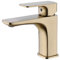 Bathroom Basin Sink Mixer Taps Square Solid Brass Faucet Tap Single Handle Deck Mounted,Brushed Gold