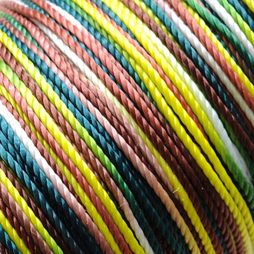 Ganzoo Takelcord Takel-Garn Dip-Dye Faden in Sunflower, 40 m auf Spule, 1 mm dünn und robust, farbecht ungiftig maschinenwaschbar, zum Takeln von Tauwerk und PPM-Seilen, für Hunde-Leine Halsband DIY