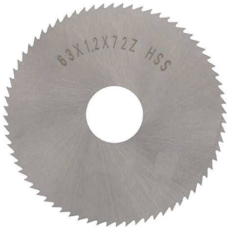 Fräser Kreissägeblatt EE-Schneidwerkzeug Radscheibe aus Hochgeschwindigkeitsstahl zum Schneiden von Schneidsägen aus Kupfer, Metall, Kunststoff, Holz, 63 x 1,2 x 16 mm, W6542