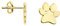 SOFIA MILANI - Damen Ohrringe 925 Silber - vergoldet/golden - Pfote Ohrstecker - 21073