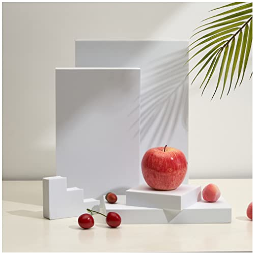 Gisela D Produktfotografie Requisiten,Fotografie Requisiten schmuck, Geometrische Würfelschaumformen 5 Stück Weiß Hintergrund Schaum Requisiten für Produkt Ausstellung