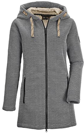 G.I.G.A. DX Damen Casual Strickfleeceparka/Fleecejacke mit Kapuze - GW 54 WMN KNTFLC PRK, gebrochenes weiss, 42, 37640-000