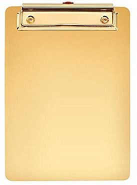 YZERTLH Klemmbrett Goldener Ordner Schiene Edelstahl Zwischenablage Daten Organisieren Bindemittel Clip Schreibvorstand Bill Clip für Büroschule-5 Packungen Mappe (Size : A4)