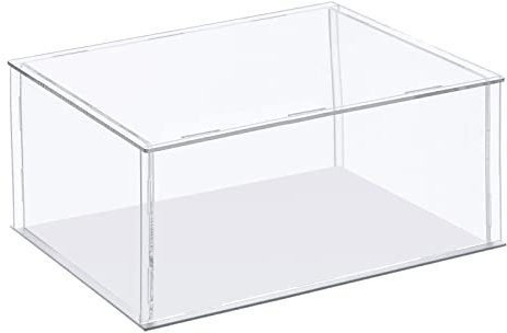 sourcing map Klare Vitrine Acryl Box Transparente Staubdichte Box Zusammenbauen Vitrine 45x20x20cm für Sammlerstücke Kunsthandwerk