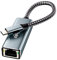 USB C to Gigabit Ethernet Adapter, RJ45 Type C Ethernet Converter, USB-C LAN Card NIC Adapter Supports Thunderbolt 3/4 for iPhone 15, Mac, MacBook Pro/Air, Laptop