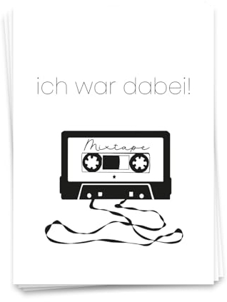 Ulrike Wathling Postkarte Mixtape | Sprüchekarten, lustige Karten, witzige Karten, Funcard, Grußkarten, Kassette, Set:Einzel