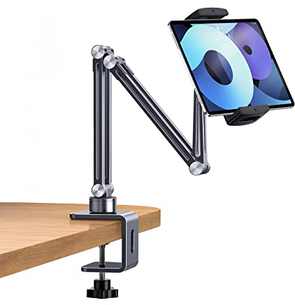OATSBASF Handy- und Tablet-Halterung, Schwanenhals-Halterung, Aluminium, Langer Arm, faltbar, universal, um 360 Grad drehbar, für iPhone, iPad, Tablet