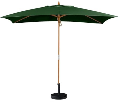 Harbour Lifestyle Kratos 3m x 2m Wooden Parasol in Green