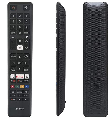 VINABTY CT-8069 Fernbedienung ersetzen Passend für Toshiba Regza Smart TV 24D3753DB 49L3653DB 43U6663DB 43U6763DB 32D3653DB 32D3753DB 43L3753DB 43U5766DB 49L3658DB 32L3753DB 32W3753DB