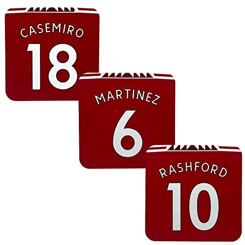 Fan Originals Rashford Casemiro Martinez 3 Pack Football Coasters