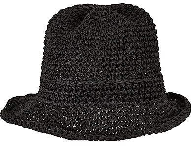 Urban Classics Unisex Braid Bast Bucket Hat, Fischerhut für Damen und Herren, erhältlich in Black, One Size