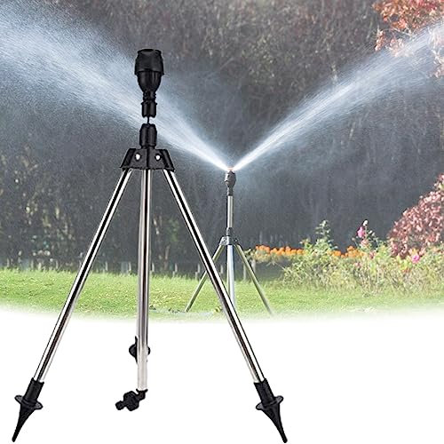 Tripod Sprinkler,Rotating Tripod Sprinkler For Yard Large Area,Tripod Sprinkler Stand, Lawn Sprinkler Tripod,360 Degree Rotating Tripod Sprinkler,Lawn Sprinkler, Telescoping Impact Tripod Sprinkler