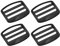 sourcing map Metal Ladder Buckle Slider Tri-Glider Metal Adjustable Buckles, 4pcs 38mm(1-1/2) Inner Width for Webbing Backpack Strap, Black