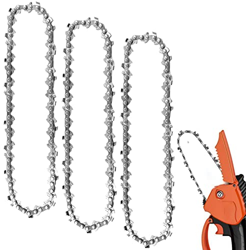 Leikurvo 3er-Pack Sägeketten Kettensäge Kette, 25cm Sägeketten 3/8“LP 40 Antriebsglieder 1.1 mm rückschlagsarme Kette Akku Kettensäge Kompatibel mit Einhell-GE-LC 18/25 Li, Oregon-Sägekette