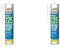Everbuild Everflex 225 | Cure Silicone Sealant Designed for Glazing and Industrial Applications - 295ml - White (Pack of 2)