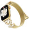 KADES Bracelet magnétique pour femme, compatible avec les Apple Watch 38, 40, 41 mm Series SE 9 8 7 6 5 4 3 2 1, boucle en maille en acier inoxydable avec strass, doré