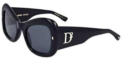 DSQUARED2 Unisex D2 0137/S Sunglasses, Schwarz Gold, 54