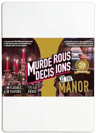 Murder at The Manor Premium (2024) 6-20 Spieler Flexibler Mord Mystery Dinner Partyspiel