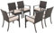 MFSTUDIO Gartenstuhl, Rattan Stuhl Garten Sessel Stuhlset Balkonstühle Terrassenstühle Balkonsessel mit Abnehmbaren Kissen…