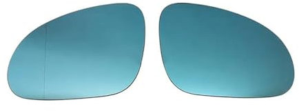 Cristal Espejo Calefactado para VW para Passat B6 2007-2011 para Jetta V 2006-2011 para Golf para MK5 3C0857521 3C0857522 Cristal Espejo Azul con ala Calentada Automática (Size : A Pair)