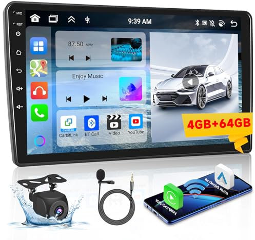 Inefala 8 Core 4G+64G Autoradio Android 15 per Fiat Tipo Egea 2015-2020, 9 Touchscreen Stereo Auto Bluetooth con Wireless CarPlay Android Auto GPS WiFi DSP RDS/FM 32EQ 59UI SWC +MIC+Retrocamera