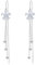Gewinde Ohrringe 925 Sterling Silber Weiß Blume Kristall Quaste Lange Charm Dangle Drop Ohrringe Schmuck Geschenke für Ladies Damen