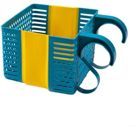 URPIZY Poolside Storage Basket, Above Ground Pool Storage Basket,Plastic Pool Toy Basket,Pool Cup Holder,Pool Storage Bin for Framed Swimming Pools,Pool Accessories