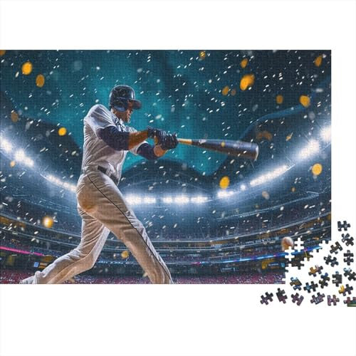 lihuogongsio Baseball Puzzle Für Erwachsene 1000 Puzzle American Football Erwachsene Anspruchsvoll Puzzle Puzzlegröße Puzzle Unmögliches Puzzle Spielzeug Geschenk Premium Quality 1000pcs (75x50cm)