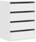 vidaXL Kommode, Sideboard mit 4 Schubladen, Schubladenschrank Schrank für Wohnzimmer, Anrichte Flurschrank Beistellschrank, Weiß Holzwerkstoff