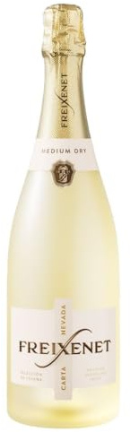 Freixenet Carta Medium Dry (1x0,75 l) – Sparkling Wine aus Spanien mit Pfirsich- und Honignoten, aus Macabeo und Chardonnay, trocken-fruchtig, passend zu Vorspeisen und Desserts