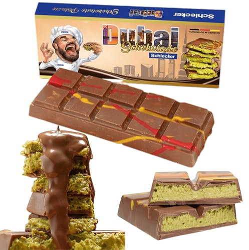 Cioccolato Premium stile Dubai con Crema al Pistacchio – Fatto a Mano, Confezione Regalo di Lusso – Autentica Esperienza del Cioccolato stile Dubai