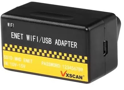 VX-SCAN OBD ENET WIFI/USB Adapter DOIP for BimmerCode E-SY-S Bootmod3 Ethernet Work with iOS Android(software is not included)